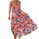 thumbnail image 3 of Vestido de Manga Corta para las Mujeres, Cuello de Tripulación Casual Empalme Vestido de Ocio de Color Sólido con Longitud Normal para el Uso Diario de Verano, Faldas Cortas para las Mujeres, 3 of 6
