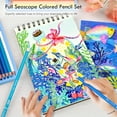 thumbnail image 2 of KALOUR PDAS 36-piece Blue Seascape Colored Pencil Set, Pre-sharpened Wooden Colored Pencils for Adults Artists Beginners Coloring Books Drawing & Sketching, 2 of 7