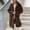 Coffee, variant on Long Winter Coats for Women Lapel Long Sleeve Fuzzy Fleece Jacket Coat Casual Warm Button Down Outerwear 2025
