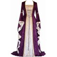 thumbnail image 2 of Renaissance Costume Women Corset Dress Medieval Maxi Dresses, Ren Faire Dress for Halloween and Cosplay, 2 of 5