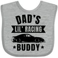 thumbnail image 3 of Inktastic Dads Lil Racing Buddy Boys or Girls Baby Bib, 3 of 4