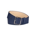 thumbnail image 1 of Cinturones de PU de Inspire Chic para mujeres con hebilla de pin de metal de 2 pulgadas de ancho para pantalones de vestido azul marino, 1 of 4