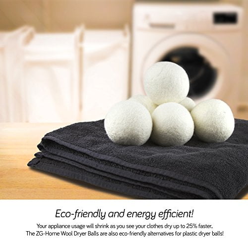 SnugPad Wool Dryer Balls Natural Fabric Softener 100% Organic 4-Pack 