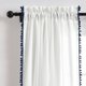 thumbnail image 2 of Panel de cortina de ventana con pompones Lush Decor Azul marino individual 50X84 16T004294, 2 of 2