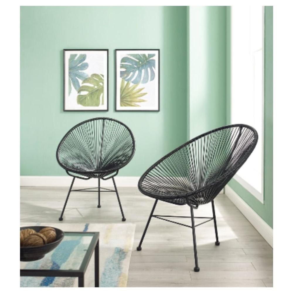 ACAPULCO CHAIR Wire Chair IN BLACK SET OF 2