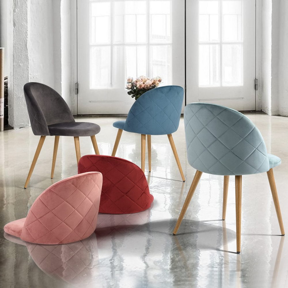 zomba pink velvet dining chair