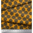 thumbnail image 3 of Soimoi Polyester Crepe Fabric Floral Block Printed Fabric 1 Yard 52 Inch Wide, 3 of 3