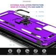 thumbnail image 4 of LeYi for Motorola G Play 2024 Phone Case, Moto G Play Case with Screen Protector for Girls Boys, [Military-Grade] Heavy Duty Case with Magnetic Metal Ring Kickstand for Moto G Play 2024, Purple, 4 of 7