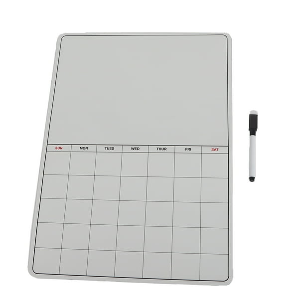 Planificador mensual de pizarra blanca, tablero magnético para mensajes, tableros de notas, calendario magnético para refrigerador, planificador diario