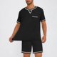 thumbnail image 2 of Camisetas Casuales Elegante Pijama Conjunto Ligero Seco de Manga Corta Y Pantalones Cortos, Ropa de Dormir Cómoda Suave para Relajarse, Correr Y Regalos, 2 of 9