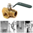 thumbnail image 2 of Válvula de bola de latón fija Conector de rosca de puerto L completo de 3 vías 1/2 Dn15 Kuyhfg Bienvenido a Kuyhfg, 2 of 5