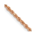 thumbnail image 3 of 14K Rose Gold 1.75mm Diamond Cut Rope with Lobster Clasp Chain Necklace Size 24, 3 of 4
