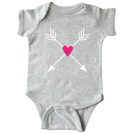 

Inktastic Valentine Hipster Arrows Pink Heart Gift Baby Girl Bodysuit