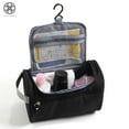 thumbnail image 4 of Luxtrada Cosmetic Bag Makeup Storage Case Hanging Travel Toiletry Bag Organizer Storage Bag (Black), 4 of 9