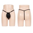 thumbnail image 5 of Men's Bulge Enhancing Underwear Thong with Sponge Cup Swimwear Padded Panties Low Waist Adjustable Panties Briefs, 5 of 8