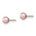 thumbnail image 3 of Auriga Fine Jewelry 925 Sterling Silver Purple Round FWC Pearl Stud Earrings for Women (L- 3 to 4mm, W- 3 to 4mm), 3 of 6