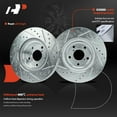 thumbnail image 4 of A-Premium 10.89 inch (276.5mm) Front Drilled and Slotted Disc Brake Rotors + Ceramic Pads Kit Compatible with Select Subaru Models - Impreza 2011-2016, Brz 2013-2015, 6-PC Set, 4 of 6