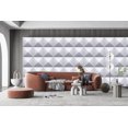 thumbnail image 4 of Dundee Deco 3D Wall Panels - Modern Diamond Paintable White PVC Wall Paneling for Interior Wall Decor, Pack of 10, Covers 26.9 sq. ft, 4 of 5