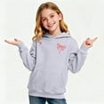 thumbnail image 5 of KyCheLot Girls Casual Hoodies Cute Bow Print Trendy Long Sleeve with Front Pocket Warm Loose Sweatshirts 2-14 Years, 5 of 6