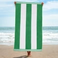 thumbnail image 3 of Superior Cabana Striped 4-Piece Oversized Cotton Beach Towel Set, Dark Green, 3 of 11