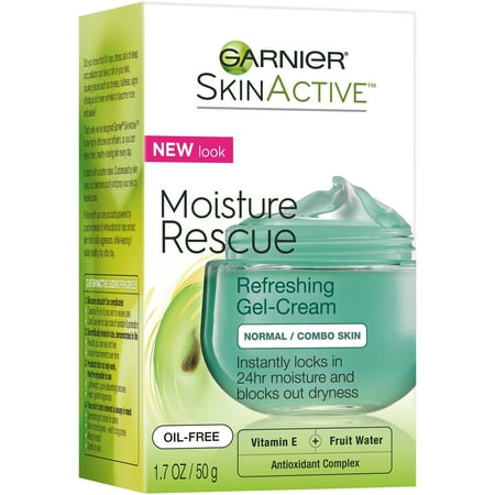 Garnier SkinActive Moisture Rescue Refreshing Gel-Cream for Normal/Combo Skin 1.7 oz. (Best Gel Moisturizer For Combination Skin)