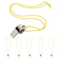 thumbnail image 4 of LEEYNEER Sifflet de Sport Ensemble de 2 Sifflets Portables Sécurité Randonnée Lanière pour Enseignant Premiers Secours à Pied Extérieur Acier Inoxydable, 4 of 6