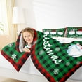 thumbnail image 4 of Homewish Cute Christmas Gnome Queen Comforter Set, Xmas Winter Snowflake Bedding Sets, Green Plaid Checkered Reversible Bedding Comforter Set, Super Cozy Room Decor, 3 Pieces, 4 of 8