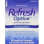 Refresh Optive Lubricant Eye Drop Single Use Container 30 Each