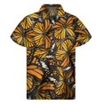 thumbnail image 3 of Camisa con solapa de mariposa colorida para hombre, camisas hawaianas con estampado 3D de insectos, blusas de manga corta estilo Harajuku, blusa con botones a la moda, 3 of 5