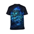 thumbnail image 3 of LAOLIUSN Men’s 3D All-Over Print Skull Graphic T-Shirt, Short Sleeve Crewneck, Stretch Polyester-Spandex Tee, S-4XL, 3 of 7