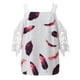 thumbnail image 5 of Camisetas con hombros descubiertos para mujer, blusa ahuecada de media manga, camiseta gráfica de encaje con cuello en V de verano, Tops holgados Pompotops  hkajfhjk468143, 5 of 5