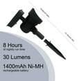 thumbnail image 2 of Mainstays Solar Powered Black LED Landscape Spot Light, 30 Lumens (2-pack), 2 of 9