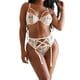 thumbnail image 2 of Conjunto de ropa interior de sujetador Lencería sexy para mujer Diseño de encaje Sujetador push-up erótico Kit de bragas de tanga de malla, M Vogacara XX000123-02, 2 of 7