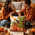 thumbnail image 6 of PiGOGI Orange Thanksgiving Pillow Covers Fall Throw Pillow Cases Orange Cushion Covers Soft Home Decor for Sofa Bedroom Polyester, 6 of 7