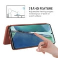 thumbnail image 3 of Dteck Wallet Slim Case for Samsung Galaxy Note 20 Ultra(6.9 inches),Carbon Fiber Texture Patterned Leather Card Holder Protective Kickstand Cover ,Brown, 3 of 6