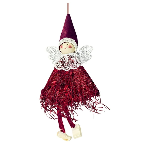 Ornements de Noël Décorations du Nouvel An 2024 19cm Pendentifs d'Ange Mignons pour Noël Vacances Nouvel An Hiver Fournitures de Fête pour Arbre, Décoration de Noël Cadeaux de Fête à la Maison