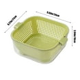 thumbnail image 6 of Double Layer Vegetable & Fruit Colander Basket with Lid | Plastic Draining & Storage Container for Kitchen, Picnics & Refrigerator | 4 Color Options, 6 of 6