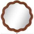 thumbnail image 3 of DecMode 31" x 31" Brown Handmade Wavy Wall Mirror with Dimensional Carved Frame, 3 of 9