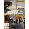 thumbnail image 4 of Easter Rabbits Outdoor Tablecloth - 60x60 Inch Square Dining Table Cover, Watercolor Flowers Eggs Butterflies Spring Beige Waterproof Outdoor Table Cloth with Umbrella Hole & Zipper for Picnic/Patio, 4 of 7