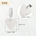 thumbnail image 2 of Unique Bargains 8Pack Marble Heart Shape Tablecloth Weights with Metal Clip, White, 2 of 7