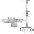 thumbnail image 6 of .50 Ct Heart White Opal and Diamond Accent 925 Sterling Silver Ring Size 8, 6 of 7