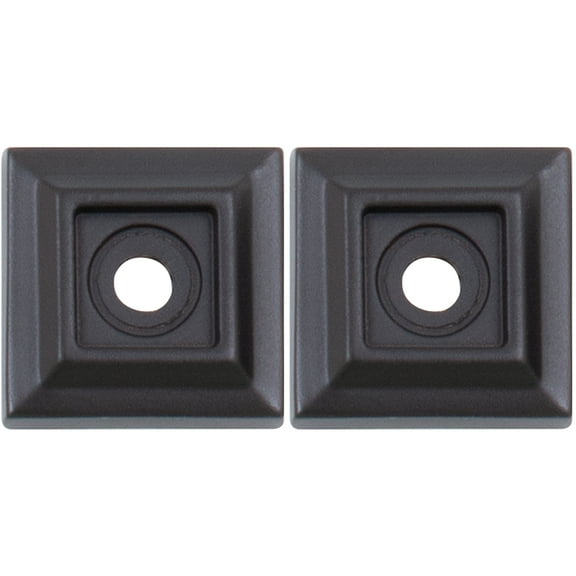 Contemporary Square Backplate, 7/8" x 7/8", 2-Pack, Matte Black by Stone Harbor Hardware
