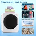 thumbnail image 2 of 1.6 cu.ft Portable Clothes Dryer, 800W Compact Dryer with Stainless Steel Tub, 5 Modes Auto Stop & Easy Control Small Dryer Machine, Ideal for Laundry, Apartments, Dorms, RVs, White, 2 of 7