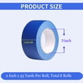 thumbnail image 2 of Cinta adhesiva para pintores JayJayUp, 5 cm de ancho, azul, 8 rollos de 400 m en total, 2 of 7