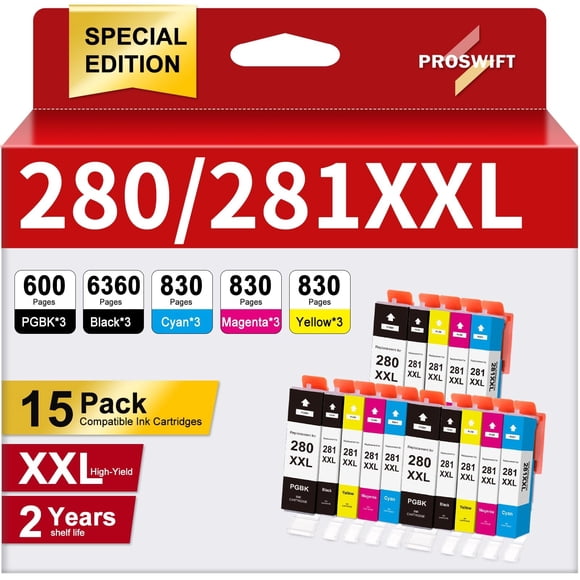 Cartuchos de tinta PROSWIFT 280 281 XXL para Canon PGI-280 281