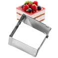 thumbnail image 1 of Coofit Cake Ring Mold Adjustable Square Stainless Steel Mousse Ring Cake Baking Mold, 1 of 10