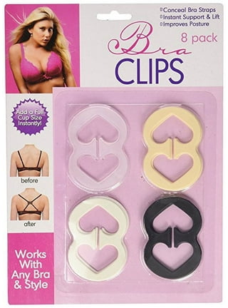 8-Pack Cleavage Control Bra Holder Clips – Discreet Bra Clasp Strap Buckle  Adjust Converters for Enhanced Fit TIKA 