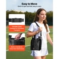 thumbnail image 4 of VEVOR Stadium Seat, Folding Bleacher Chair with Back Support and Thick Cushion, Padded Stadium Seat for Bleacher Includes Shoulder Strap, Hooks, Cup Holder, Lycra Material, Side Pocket, PP Material, 4 of 9