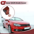 thumbnail image 2 of Cubierta de pomo de cambio de marcha antideslizante para automóvil, protector de manija de cambio para VW Golf 2010-2011, negro marrón, cuero sintético, 2 of 6