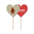 thumbnail image 1 of Oso feroz. Palillos de dientes bandera etiqueta de amor selección de pastelitos, 1 of 4